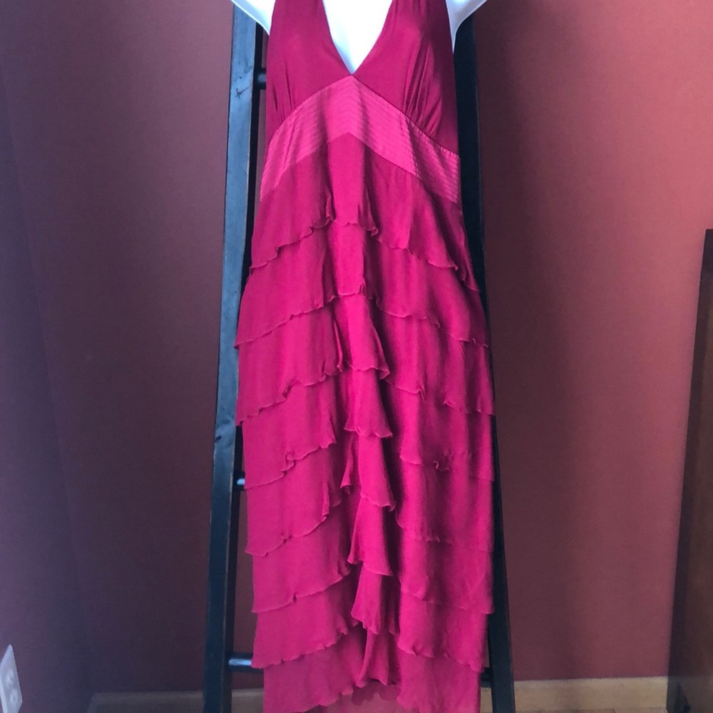 ABS Tiered silk dress